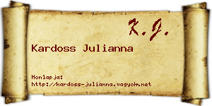 Kardoss Julianna névjegykártya